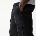 New Era Black Straight Leg Cargo Joggers-zelvios