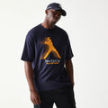 New Era Baseball Player Graphic Navy Oversized T-Shirt-zelvios
