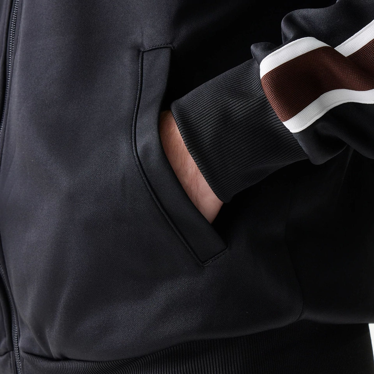 New Era Script Black Track Jacket-zelvios