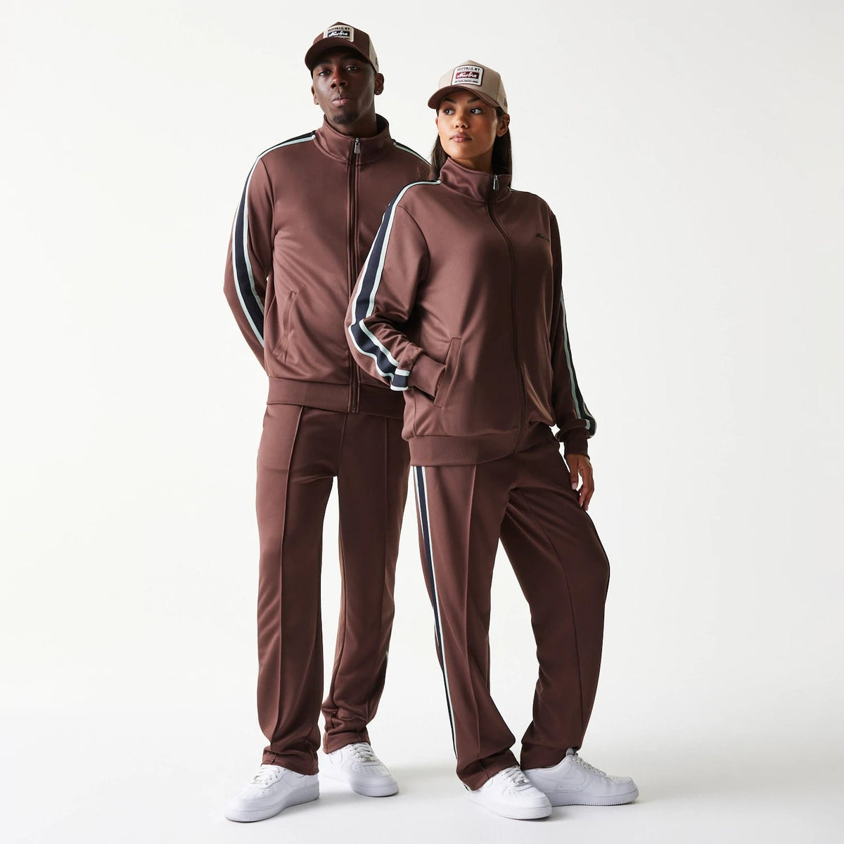 New Era Script Brown Track Jacket-zelvios