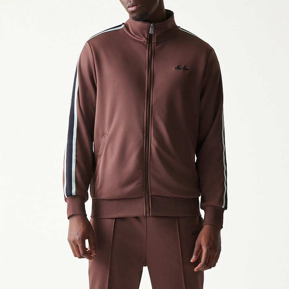 New Era Script Brown Track Jacket-zelvios
