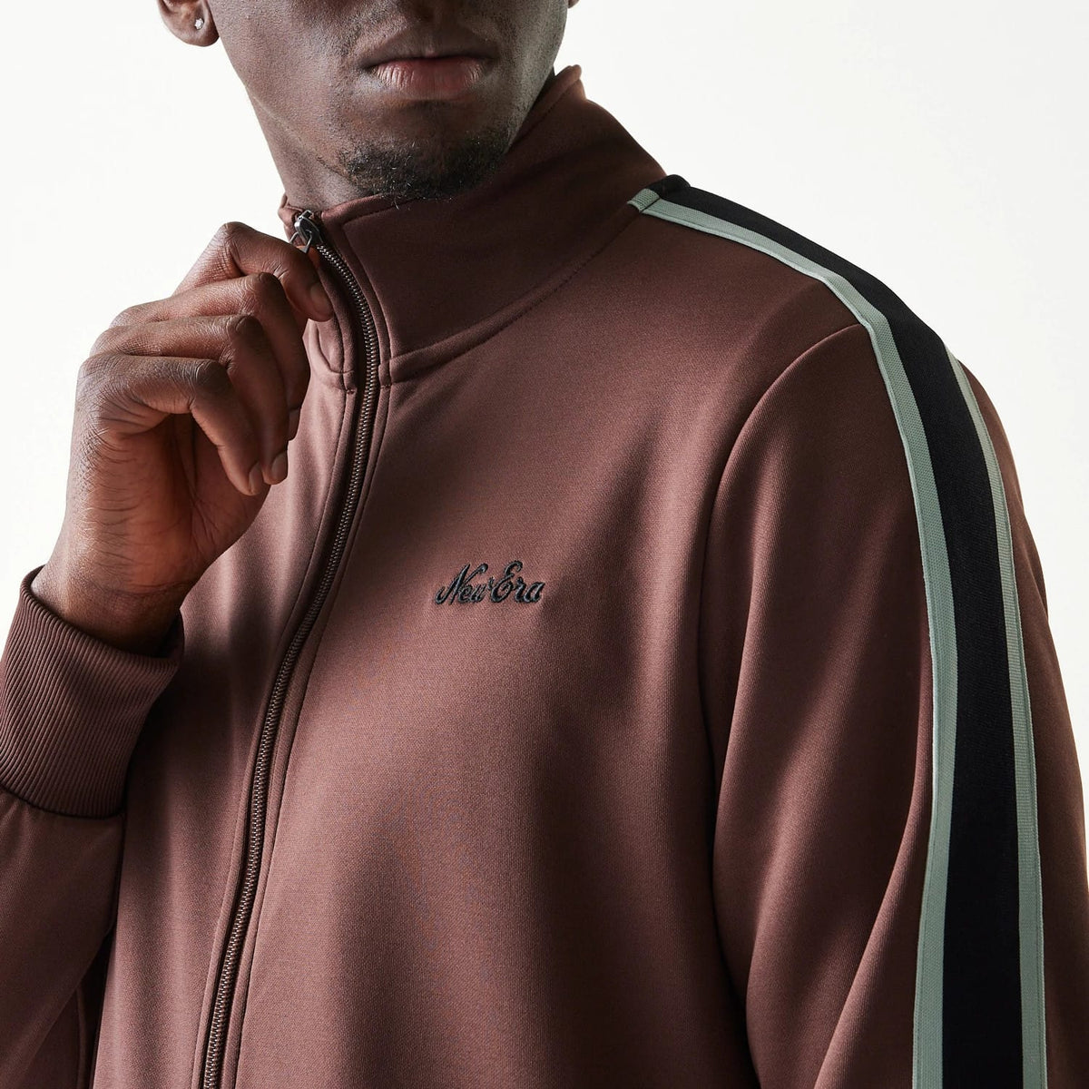 New Era Script Brown Track Jacket-zelvios
