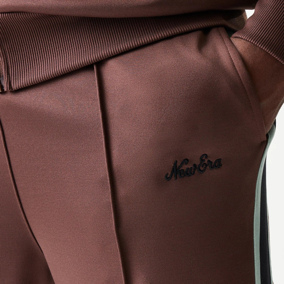 New Era Script Brown Straight Leg Joggers-zelvios