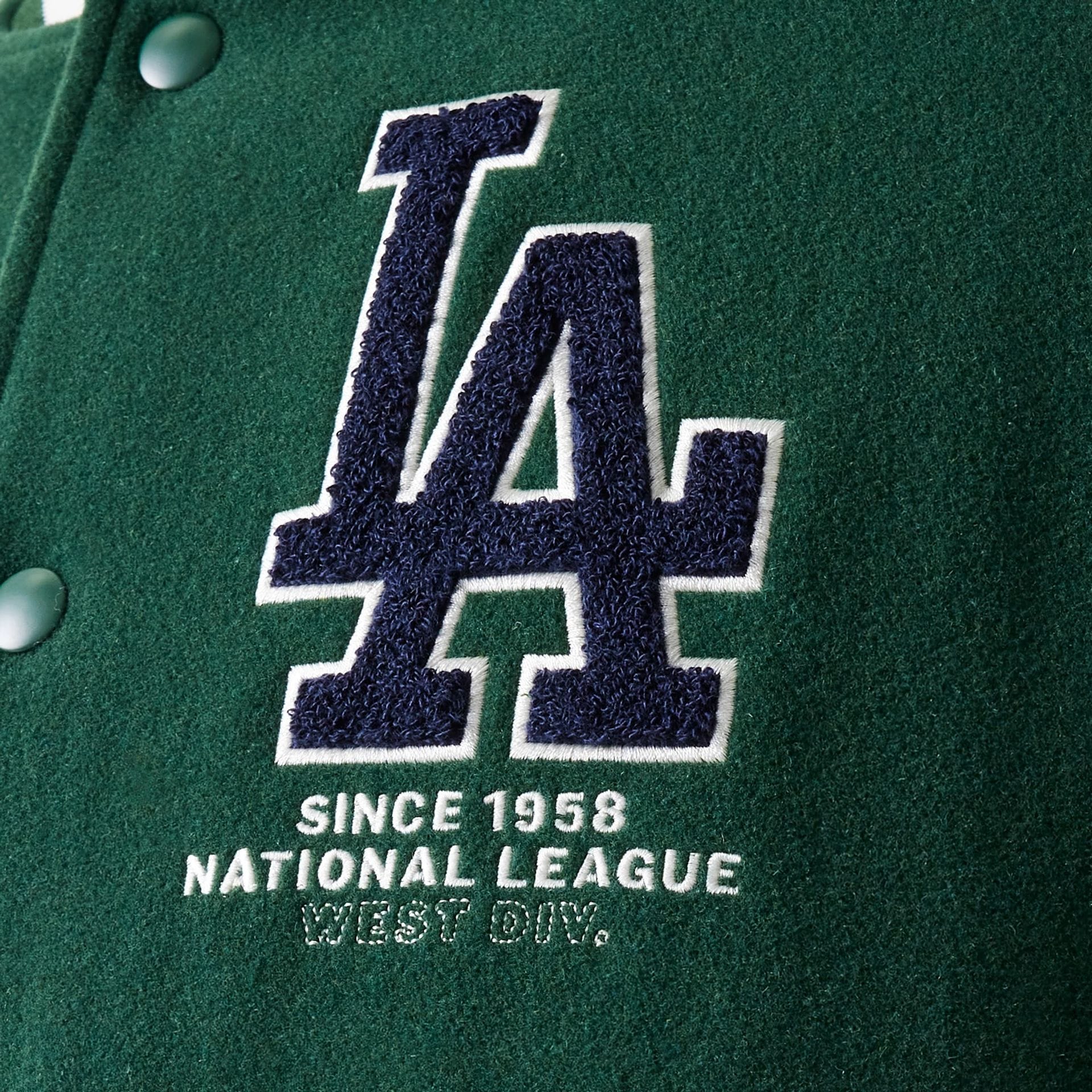 LA Dodgers MLB Dark Green Varsity Jacket-kentox