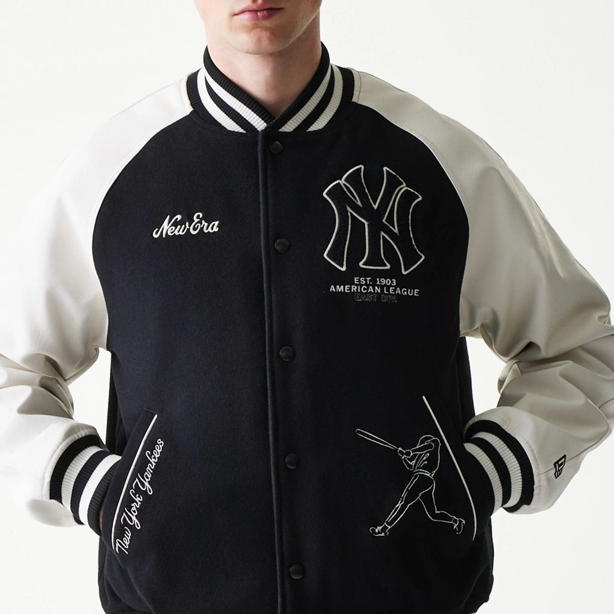 New York Yankees MLB Black Varsity Jacket-zelvios