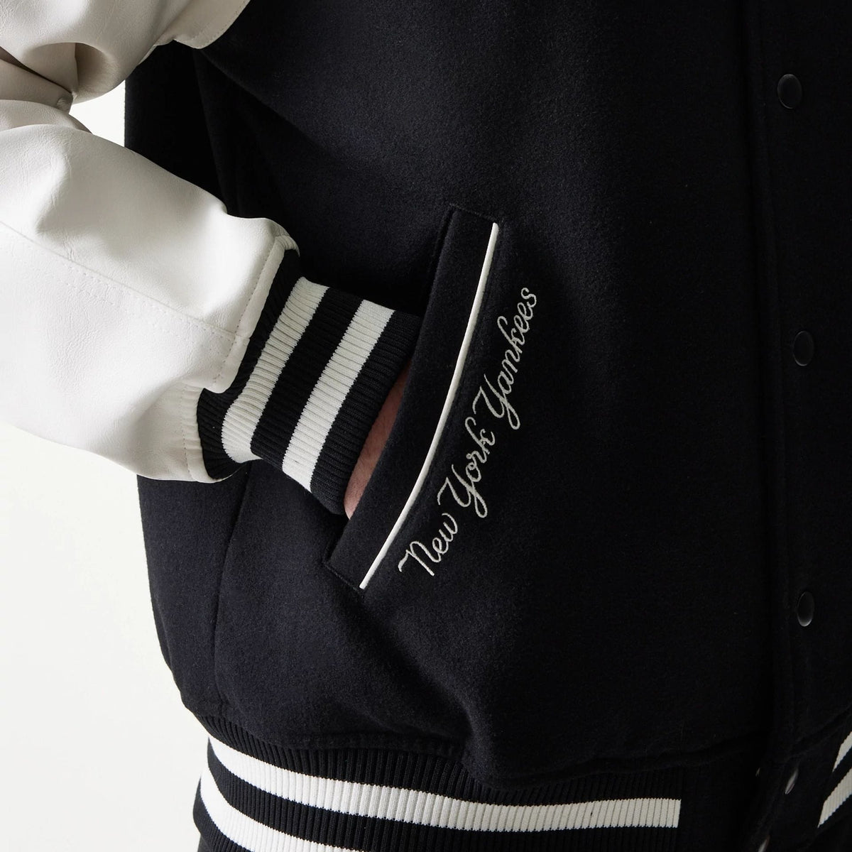 New York Yankees MLB Black Varsity Jacket-zelvios