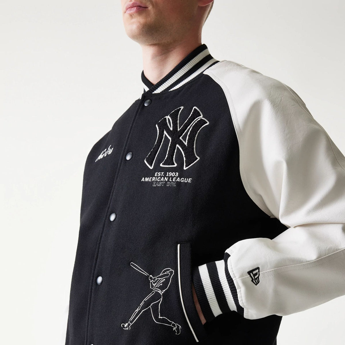 New York Yankees MLB Black Varsity Jacket-zelvios
