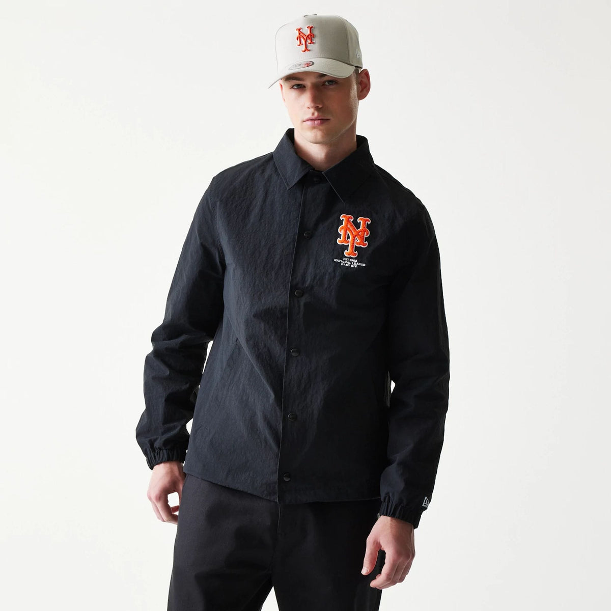 New York Mets MLB Coaches Black Jacket-zelvios