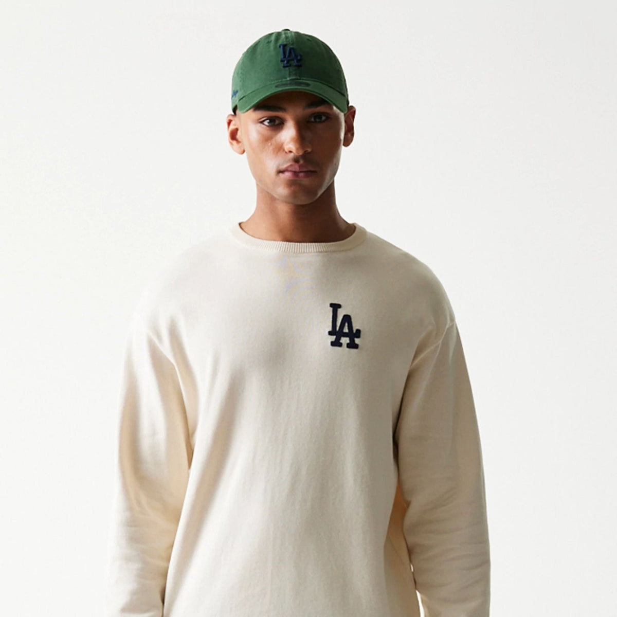 LA Dodgers MLB Essential Open White Knitted Sweater-zelvios