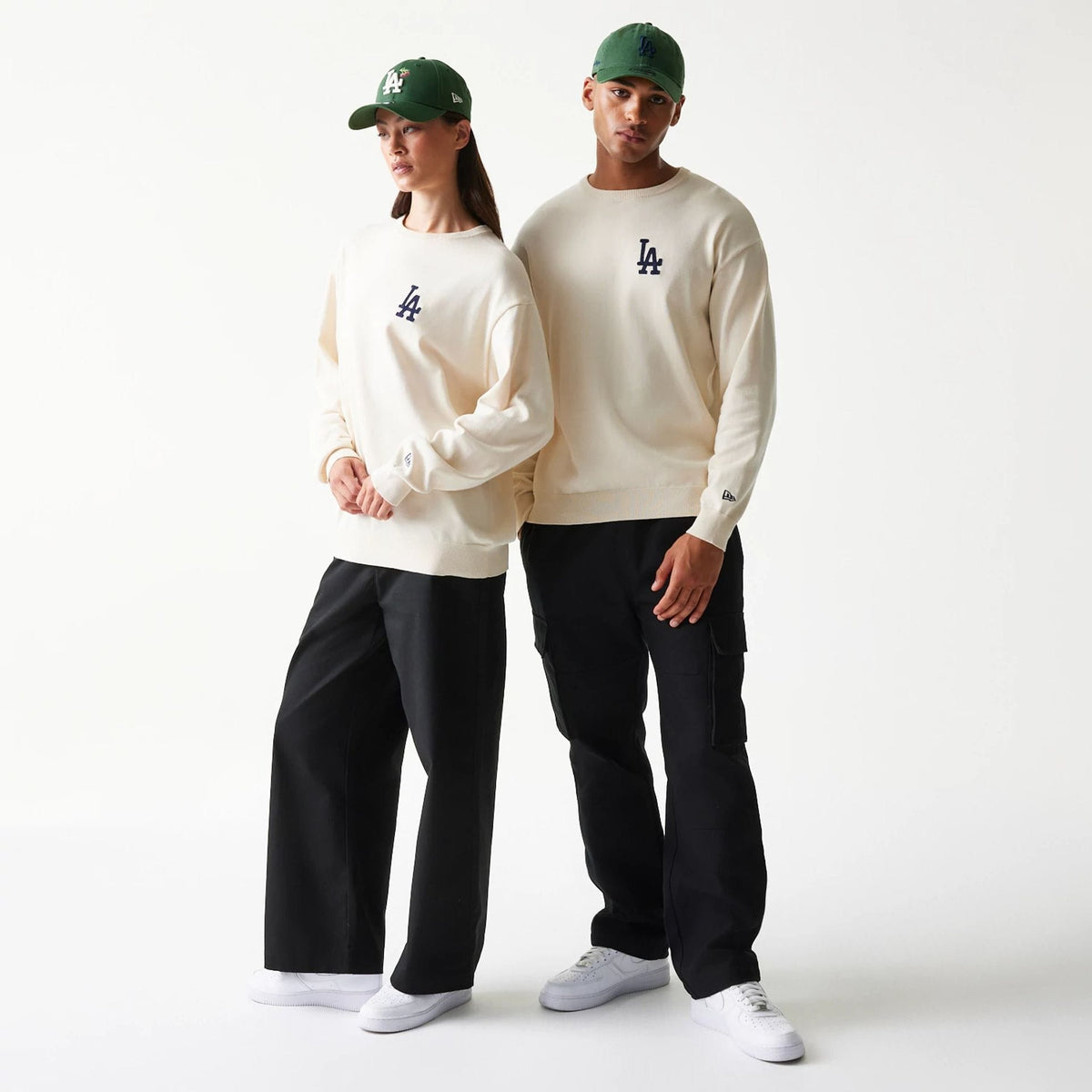 LA Dodgers MLB Essential Open White Knitted Sweater-zelvios
