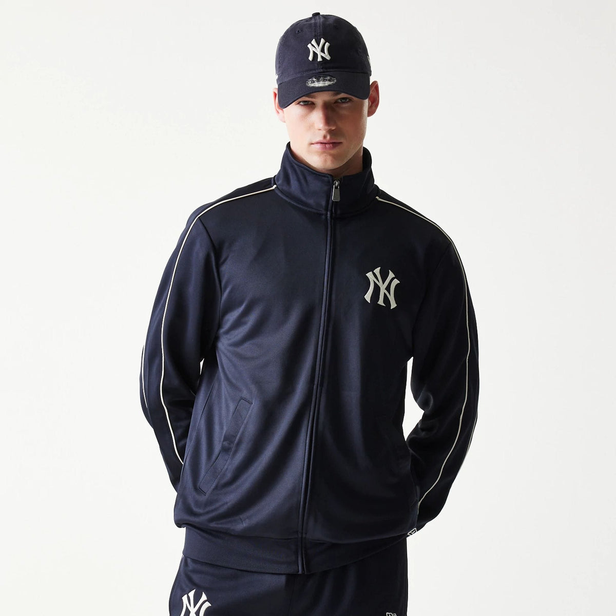 New York Yankees MLB Piping Navy Track Jacket-zelvios