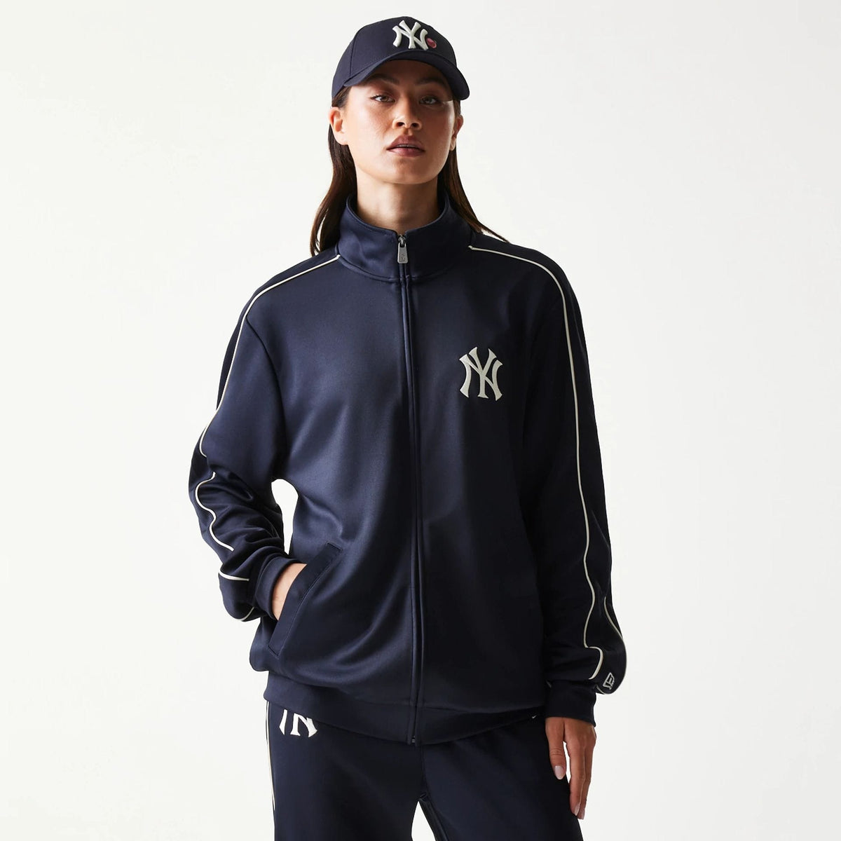 New York Yankees MLB Piping Navy Track Jacket-zelvios