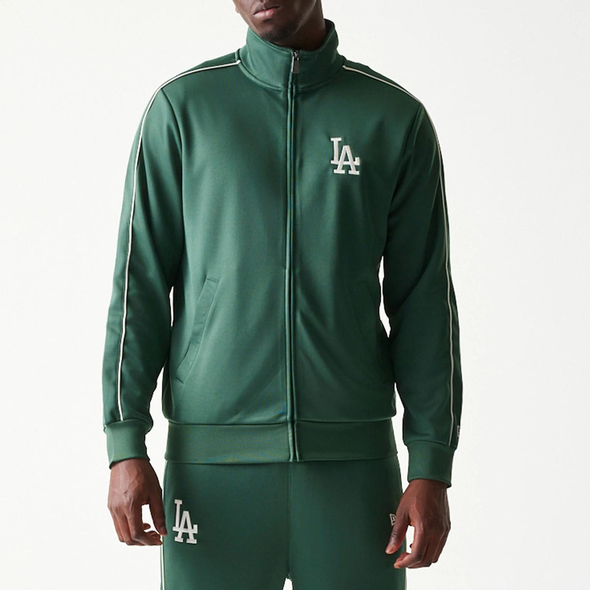 LA Dodgers MLB Piping Dark Green Track Jacket-zelvios