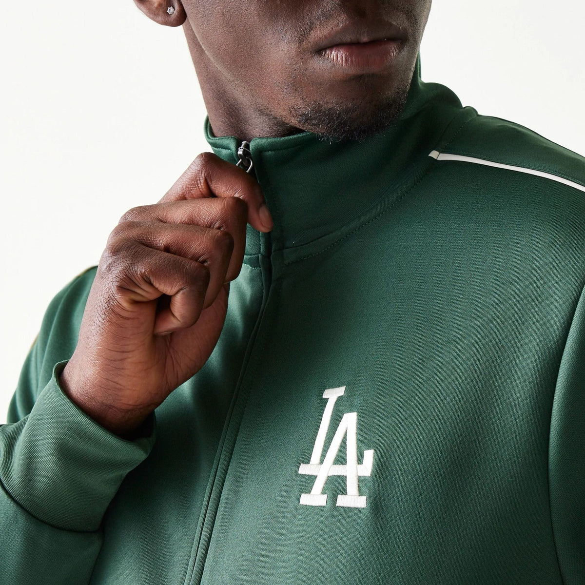 LA Dodgers MLB Piping Dark Green Track Jacket-zelvios