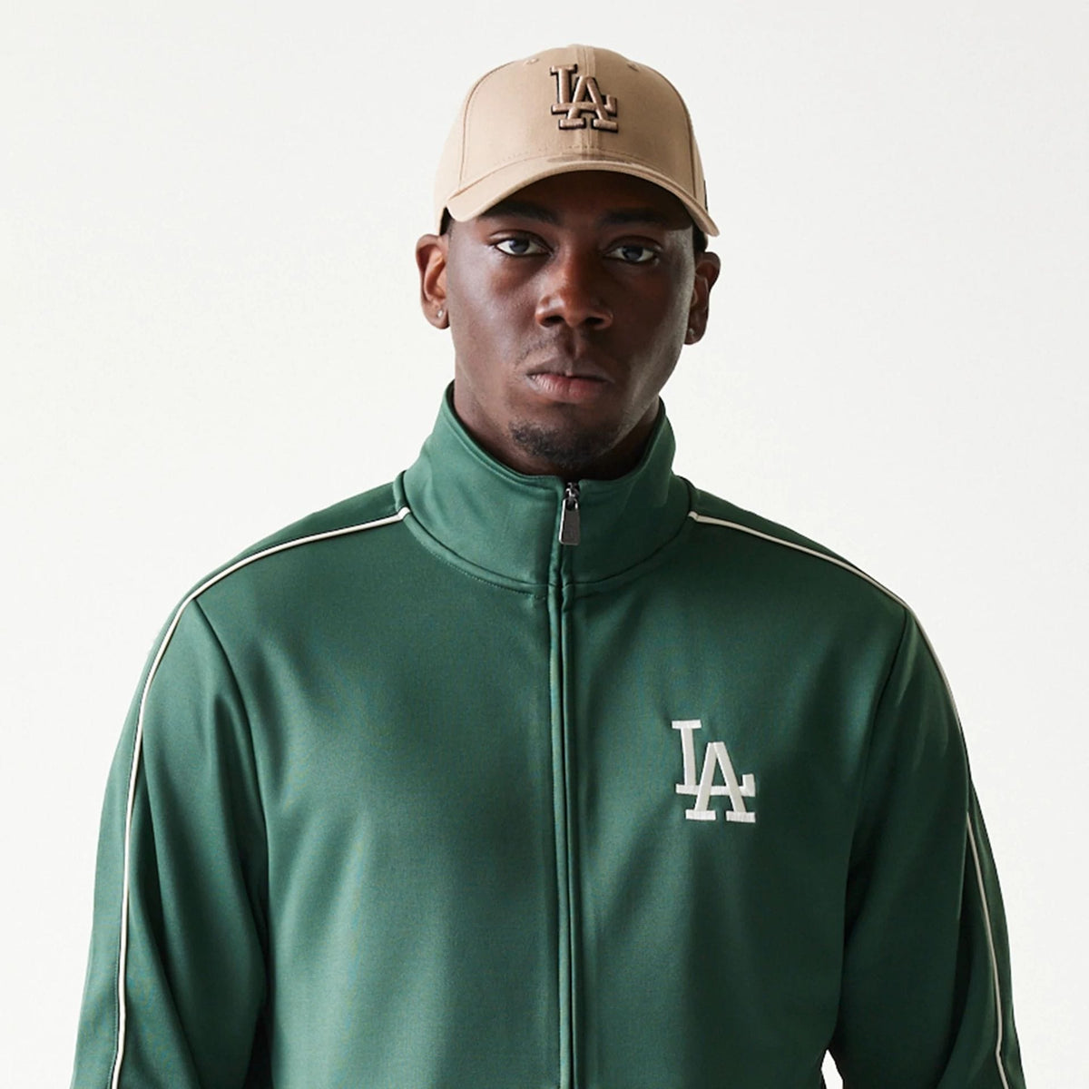 LA Dodgers MLB Piping Dark Green Track Jacket-zelvios