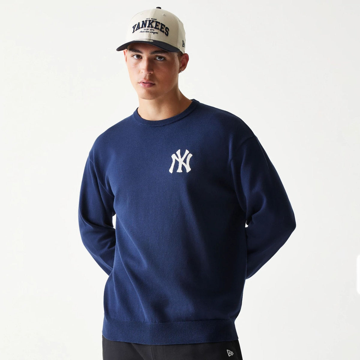 New York Yankees MLB Essential Navy Knitted Sweater-zelvios