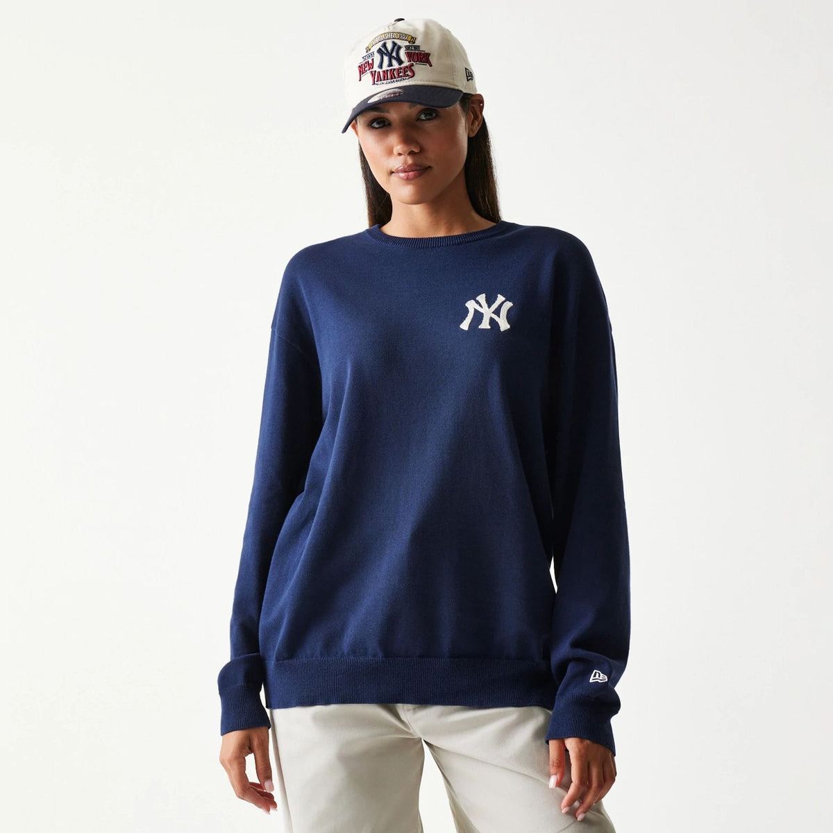 New York Yankees MLB Essential Navy Knitted Sweater-zelvios