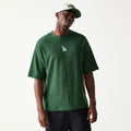 LA Dodgers MLB Waffle Dark Green Oversized T-Shirt-zelvios