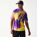 LA Lakers NBA All Over Print Purple T-Shirt-zelvios