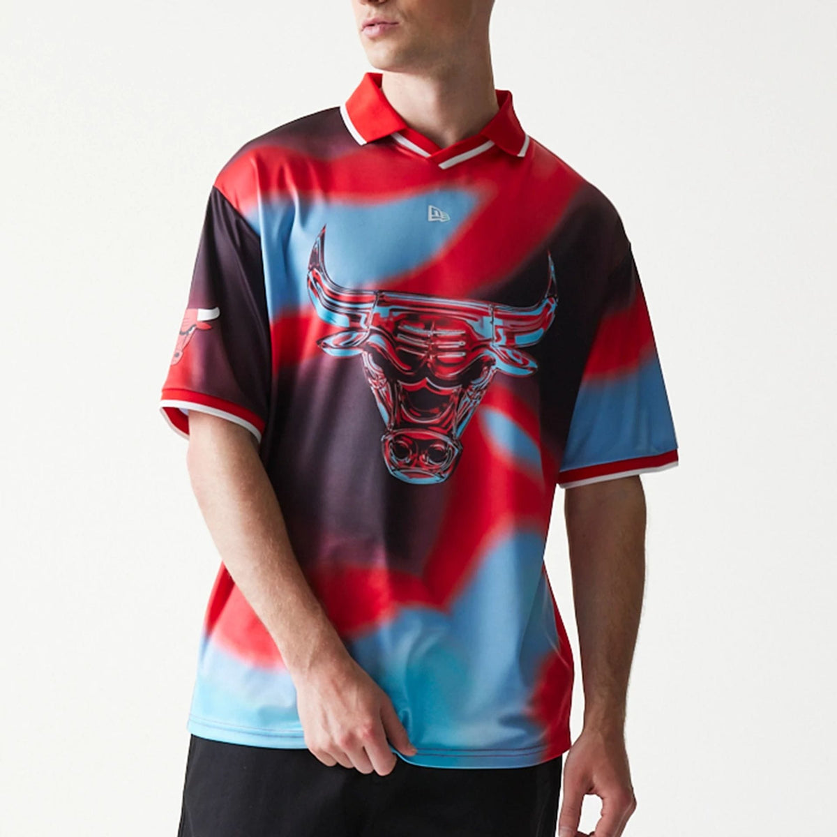 Chicago Bulls NBA All Over Print Red T-Shirt-zelvios