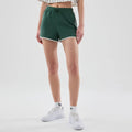 Womens New Era Dark Green Track Shorts-zelvios