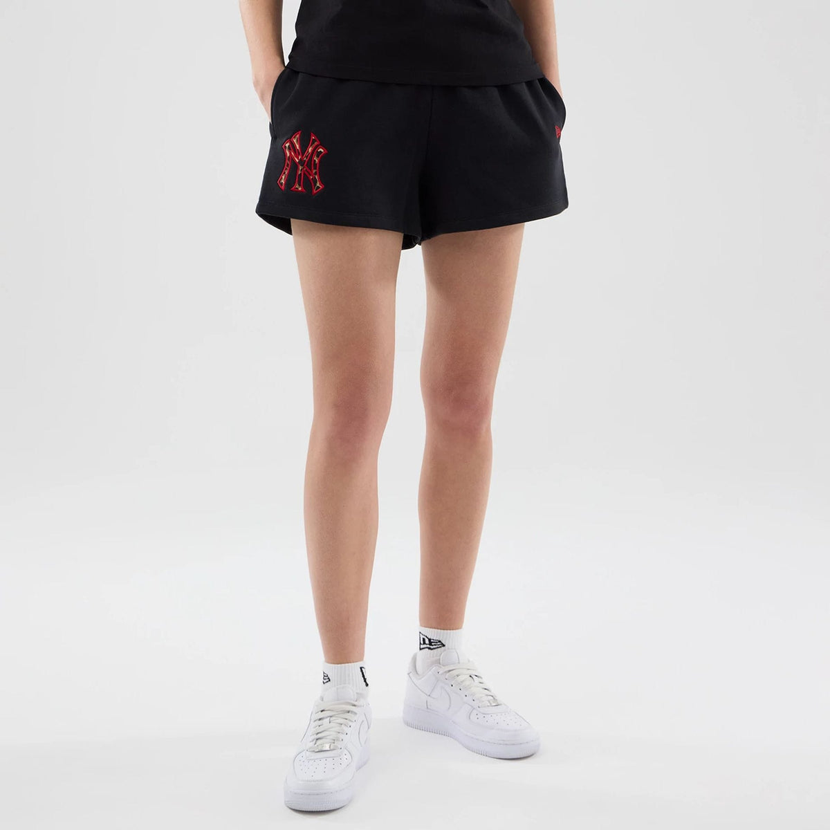 New York Yankees Womens MLB Infill Black Shorts-zelvios