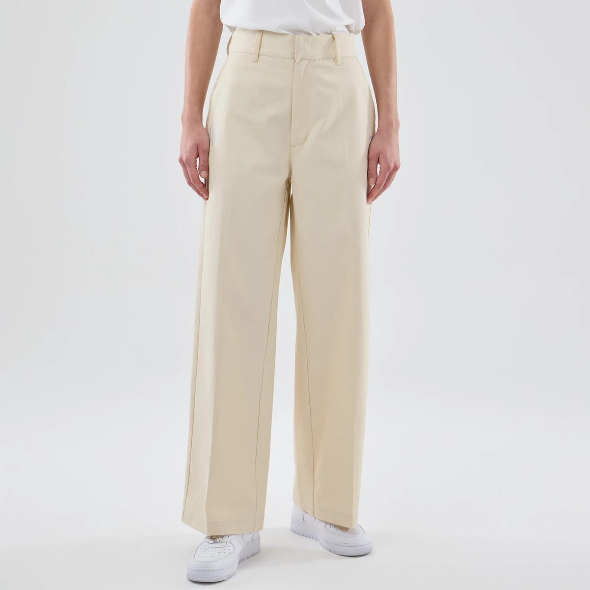 New York Yankees Womens MLB Cream Chino Trousers-zelvios