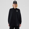 New York Yankees Womens MLB Shirt Black Long Sleeve Shirt-zelvios
