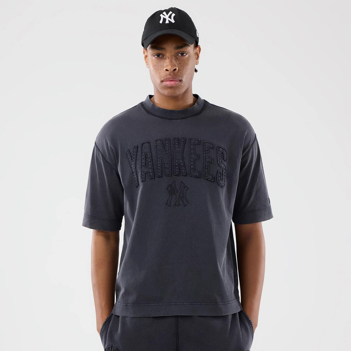 New York Yankees MLB Washed Black T-Shirt-zelvios