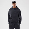 New York Yankees MLB Washed Black Full Zip Hoodie-zelvios