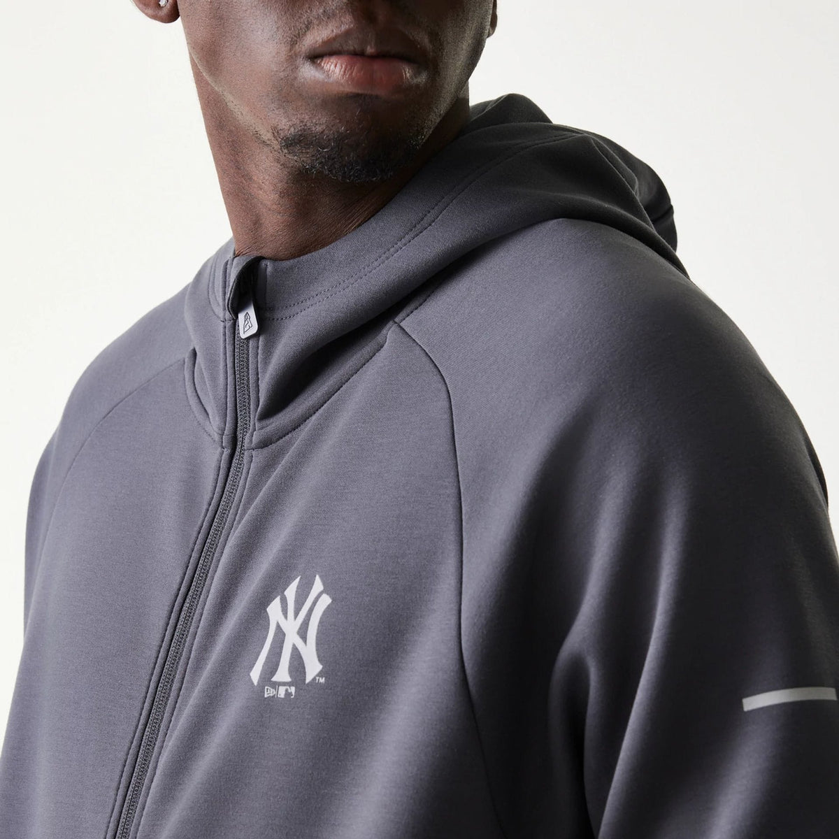 New York Yankees MLB Dark Grey Full Zip Hoodie-zelvios