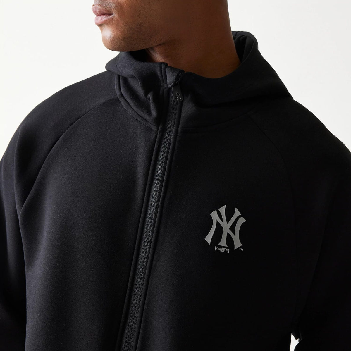 New York Yankees MLB Black Full Zip Hoodie-zelvios