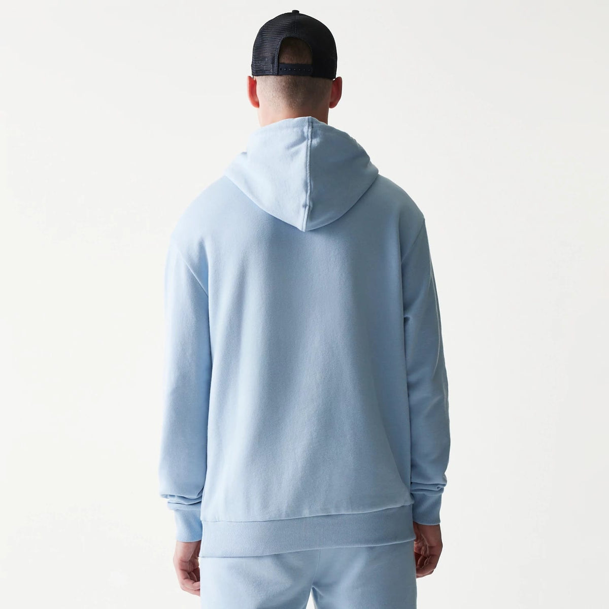 New York Yankees MLB Midi Pastel Blue Oversized Pullover Hoodie-zelvios