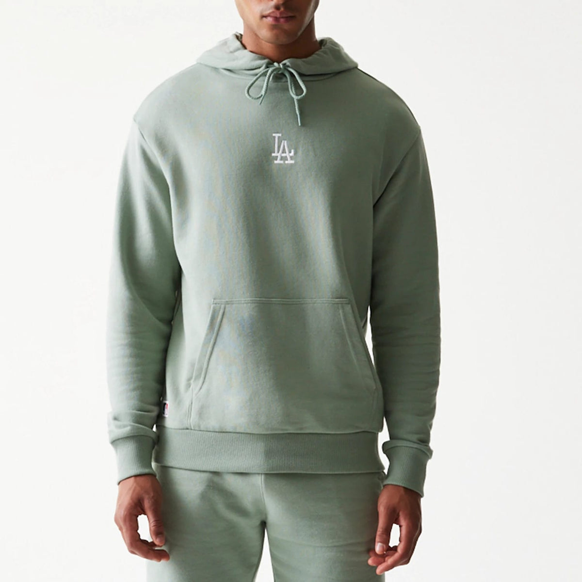 LA Dodgers MLB Midi Pastel Green Oversized Pullover Hoodie-zelvios