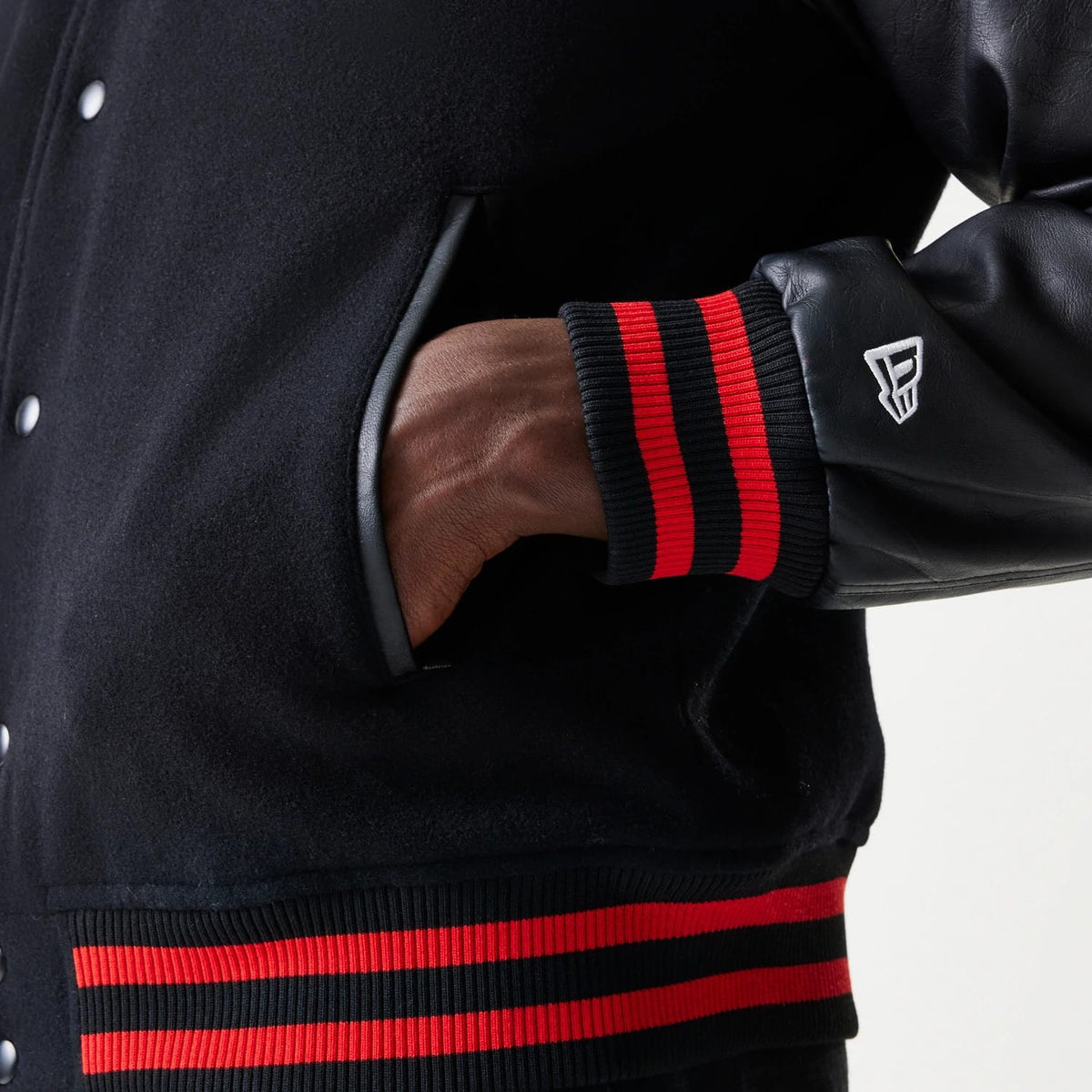 Red Bull Racing Black Varsity Jacket-zelvios