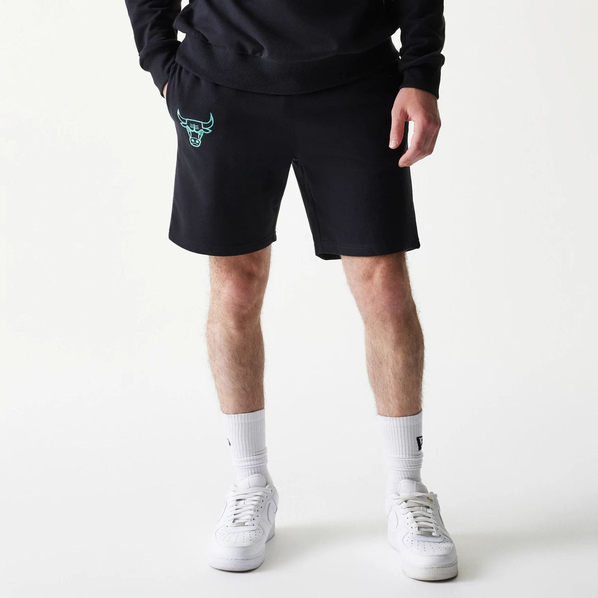 Chicago Bulls NBA League Essential Black Shorts-zelvios