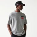 Red Bull Racing Linear Graphic Grey Oversized T-Shirt-zelvios