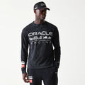 Red Bull Racing Linear Graphic Black Long Sleeve T-Shirt-zelvios