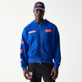 Red Bull Racing Graphic Blue Dropped Shoulder Full Zip Hoodie-zelvios