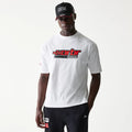 Red Bull Racing Graphic White Oversized T-Shirt-zelvios