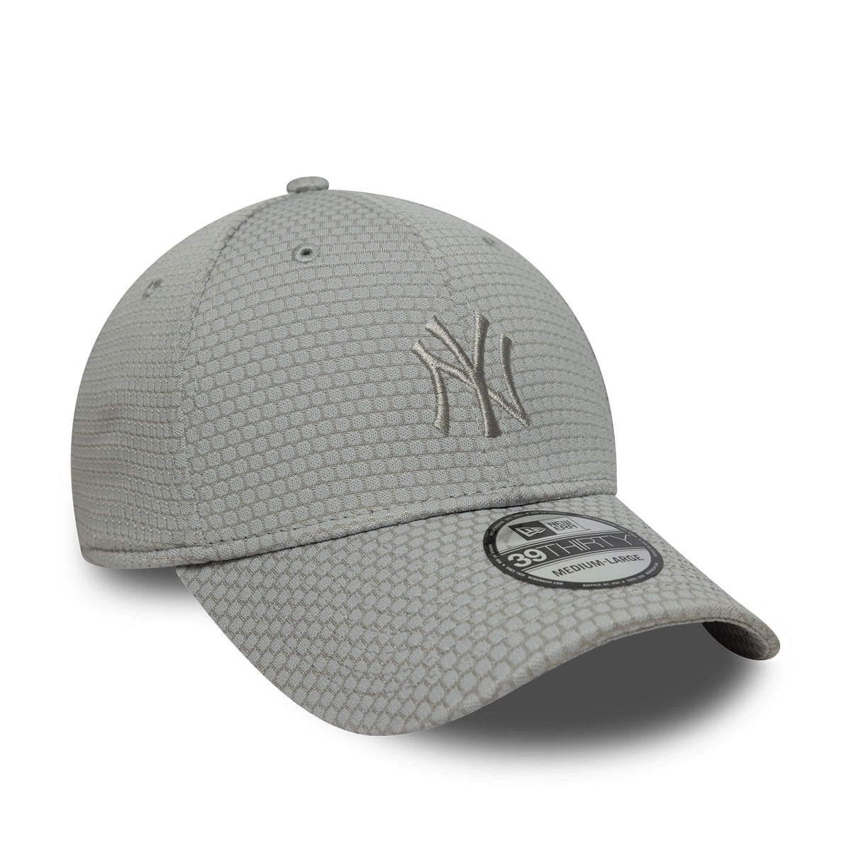 New York Yankees MLB Mesh Grey 39THIRTY Stretch Fit Cap-zelvios