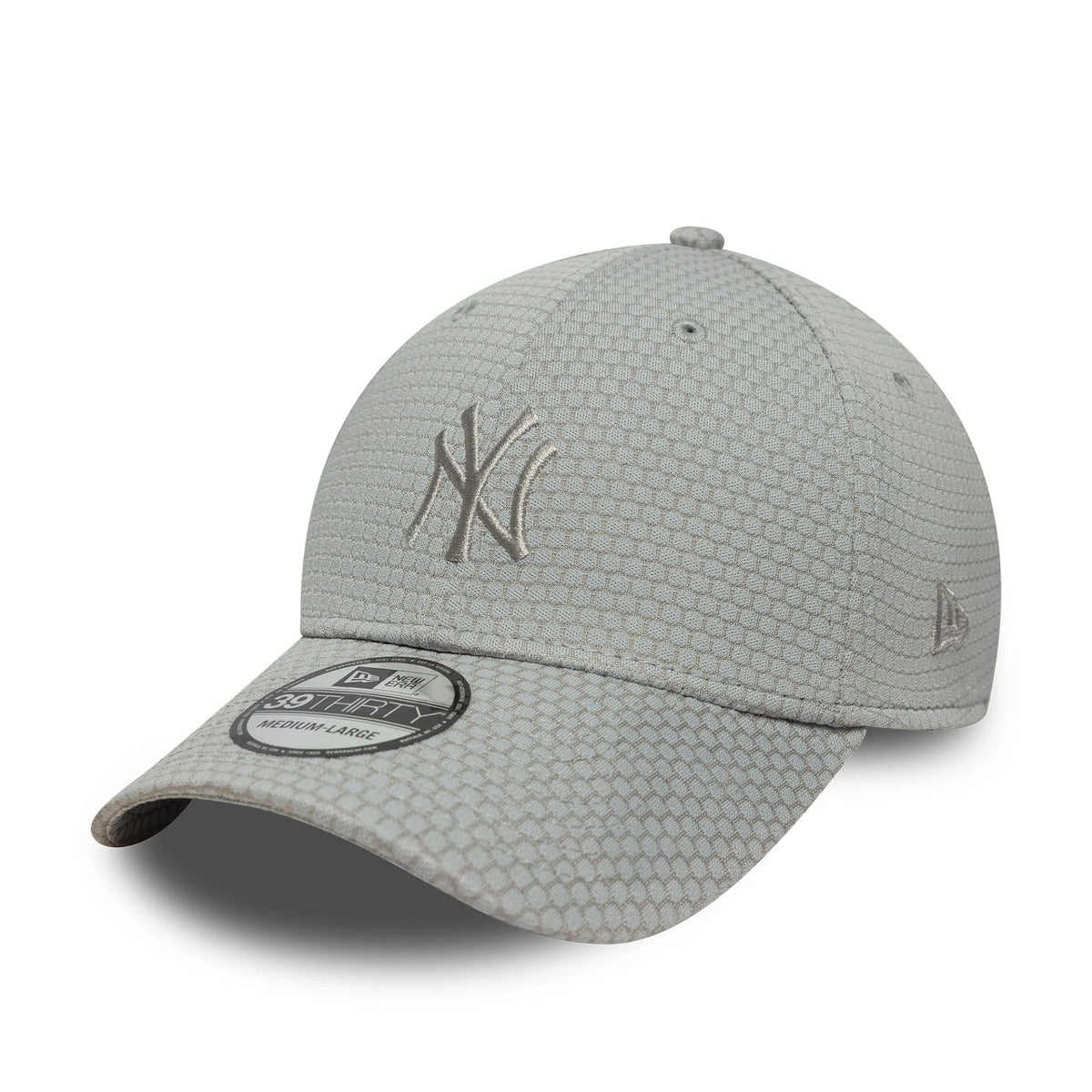 New York Yankees MLB Mesh Grey 39THIRTY Stretch Fit Cap-zelvios
