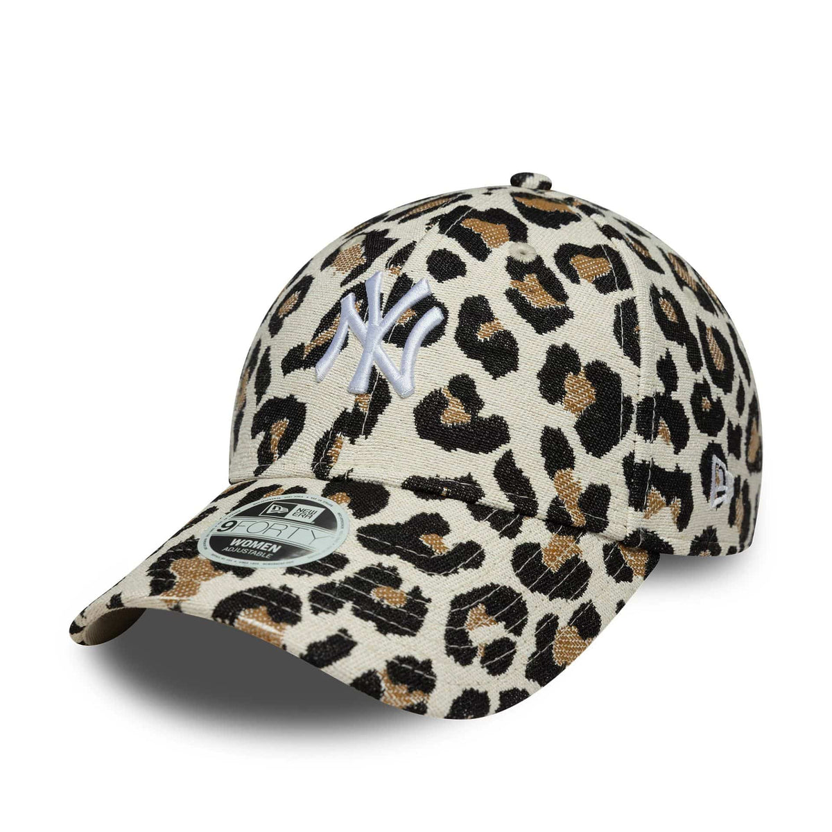 New York Yankees Womens MLB Leopard Midi Light Beige 9FORTY Cap-zelvios