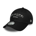 LA Dodgers Womens MLB Sequin Wordmark Black 9FORTY Cap-zelvios