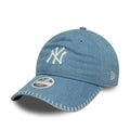 New York Yankees Womens MLB Denim Stitch Pastel Blue 9TWENTY Cap-zelvios