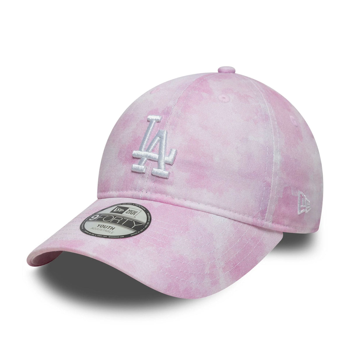 LA Dodgers Youth MLB Tie Dye Pastel Pink 9TWENTY Cap-zelvios