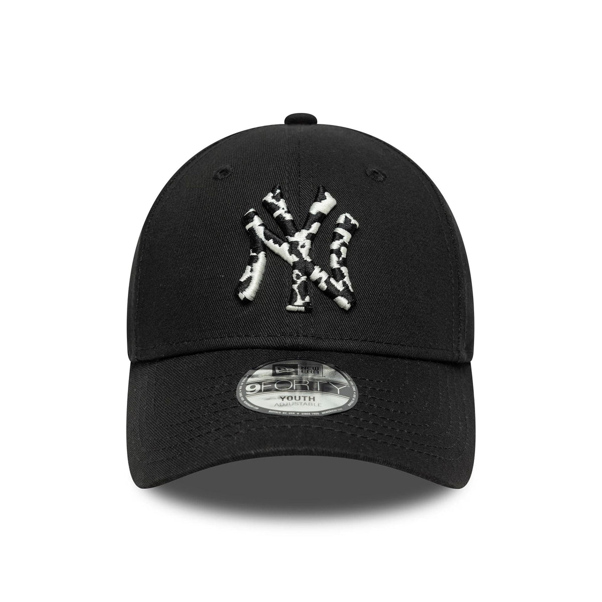New York Yankees Youth MLB Animal Infill Black 9FORTY Cap-zelvios