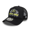 New Era Graphic Black 9FORTY M-Crown A-Frame Trucker Cap-zelvios
