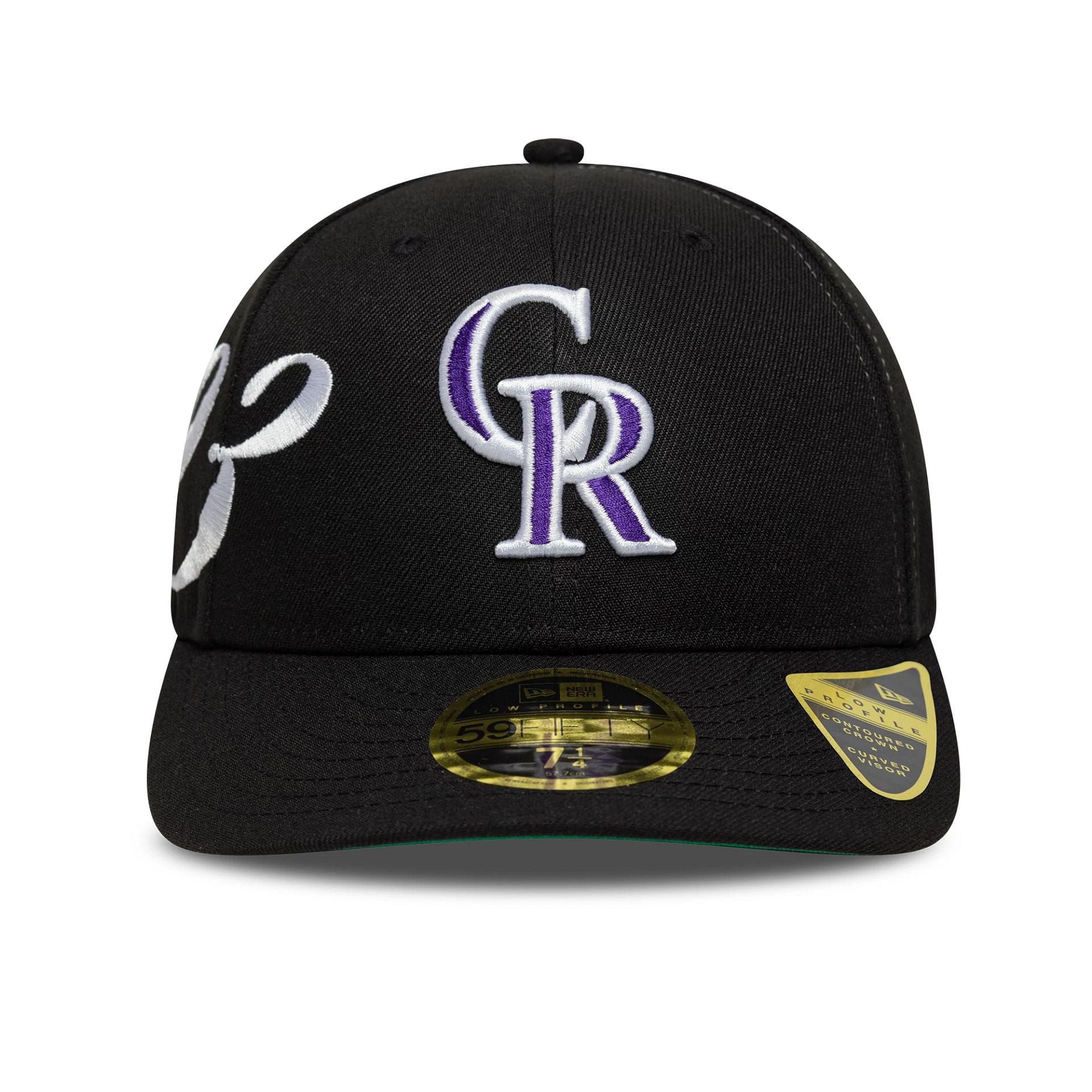 Colorado Rockies MLB Est Script Black Low Profile 59FIFTY Fitted Cap-kentox