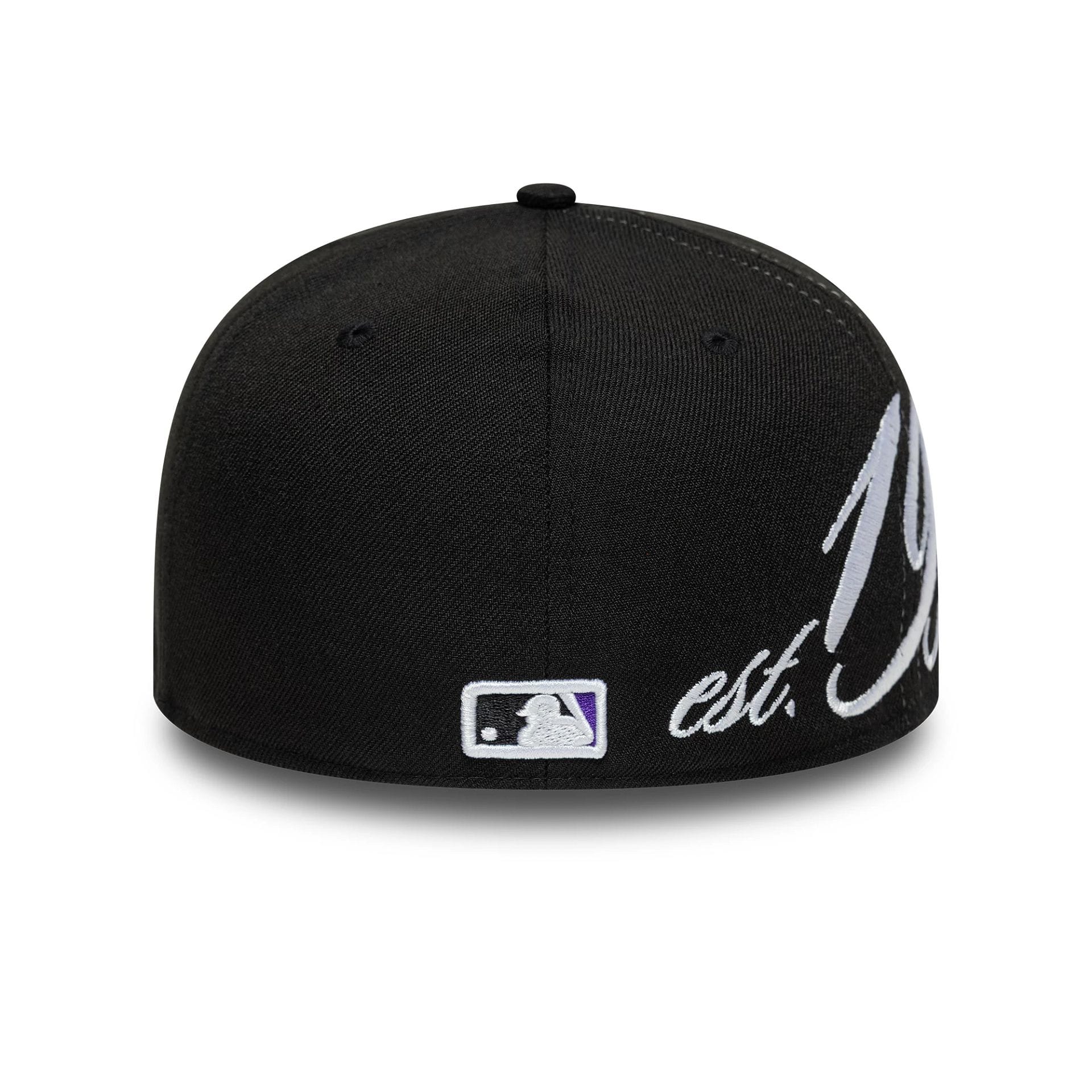Colorado Rockies MLB Est Script Black Low Profile 59FIFTY Fitted Cap-kentox